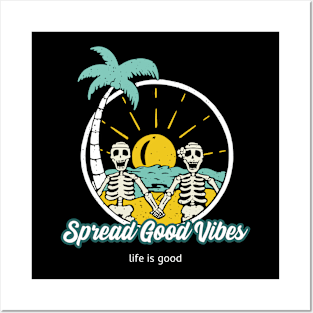 Good Vibes Tropical Beach Posters and Art